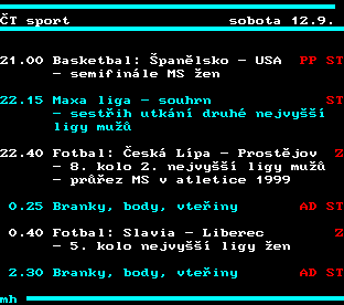 Teletext ČT, strana 319