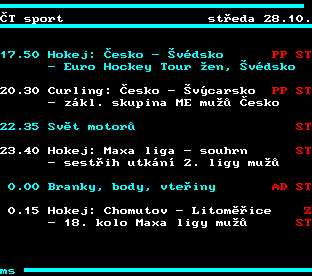 Teletext ČT, strana 319