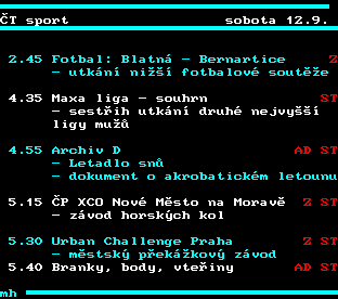 Teletext ČT, strana 320