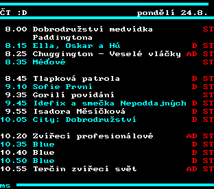 Teletext ČT, strana 322