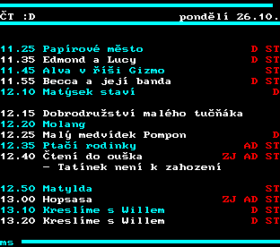 Teletext ČT, strana 323