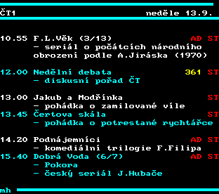 Teletext ČT, strana 332
