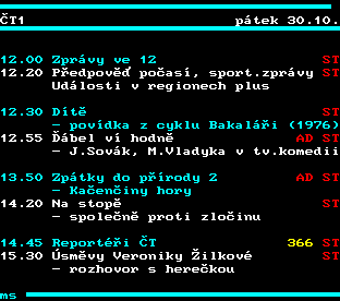 Teletext ČT, strana 332