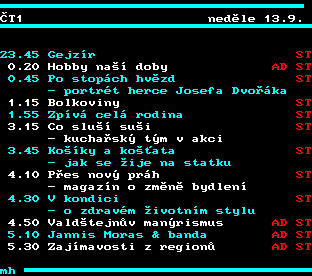 Teletext ČT, strana 335