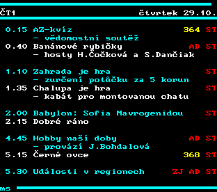 Teletext ČT, strana 335