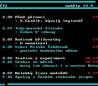 Teletext ČT, strana 340
