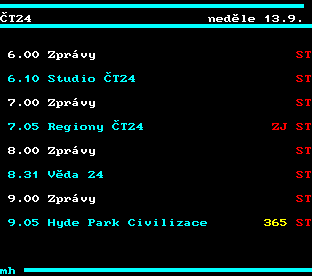 Teletext ČT, strana 341