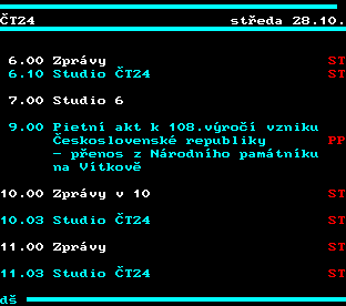Teletext ČT, strana 341