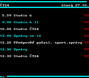 Teletext ČT, strana 341