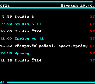 Teletext ČT, strana 341