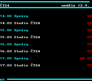 Teletext ČT, strana 343