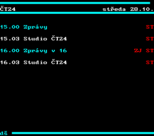 Teletext ČT, strana 343