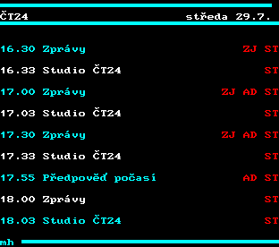 Teletext ČT, strana 344