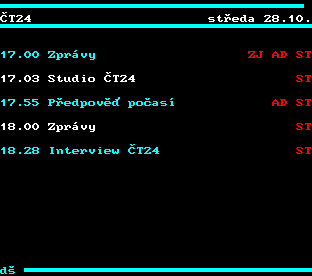 Teletext ČT, strana 344