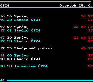 Teletext ČT, strana 344
