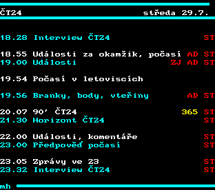 Teletext ČT, strana 345