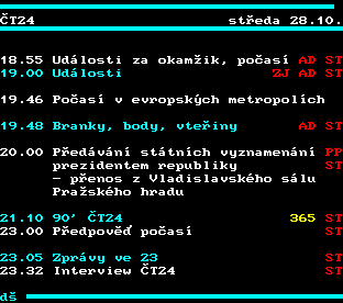 Teletext ČT, strana 345