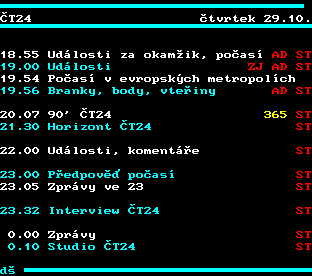 Teletext ČT, strana 345