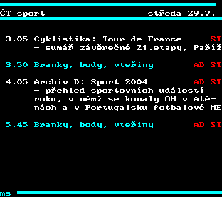 Teletext ČT, strana 350