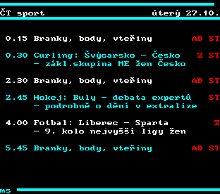 Teletext ČT, strana 350