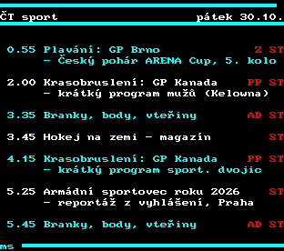 Teletext ČT, strana 350