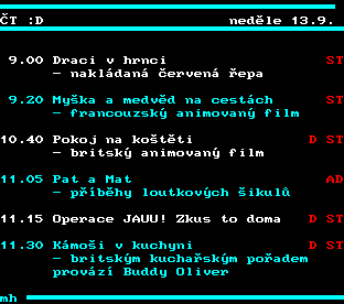 Teletext ČT, strana 352