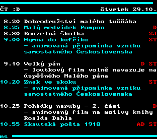 Teletext ČT, strana 352