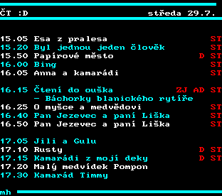 Teletext ČT, strana 354