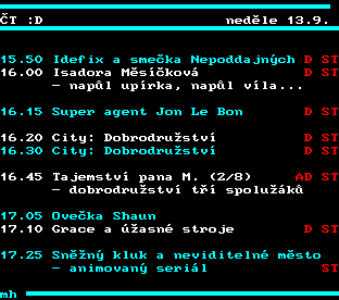 Teletext ČT, strana 354