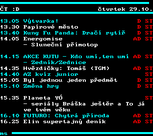 Teletext ČT, strana 354