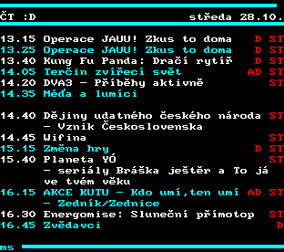 Teletext ČT, strana 354