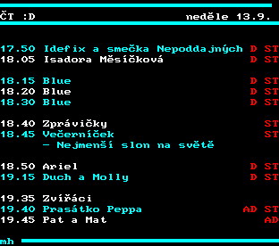 Teletext ČT, strana 355