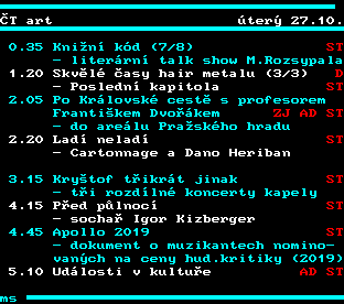 Teletext ČT, strana 357
