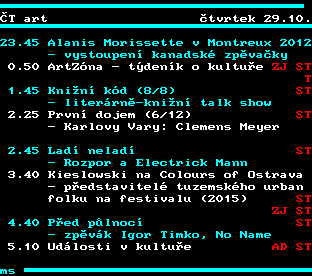 Teletext ČT, strana 357