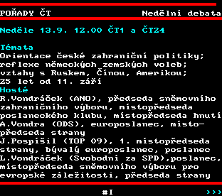 Teletext ČT, strana 361
