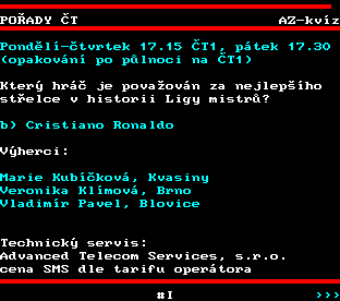 Teletext ČT, strana 364