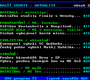 Teletext ČT, strana 401