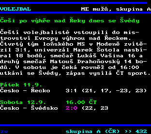 Teletext ČT, strana 431