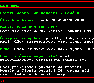 Teletext ČT, strana 586