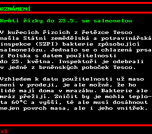 Teletext ČT, strana 587