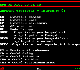 Teletext ČT, strana 599