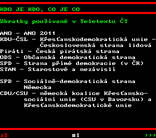 Teletext ČT, strana 599