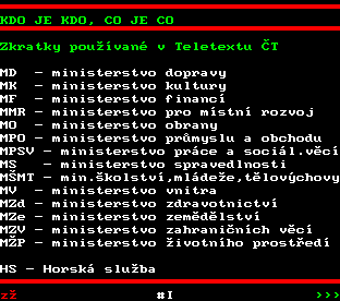 Teletext ČT, strana 599
