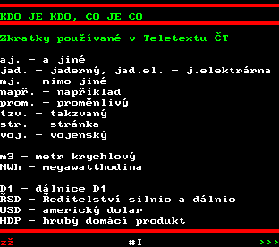 Teletext ČT, strana 599