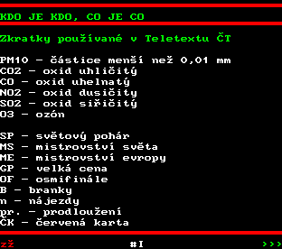 Teletext ČT, strana 599