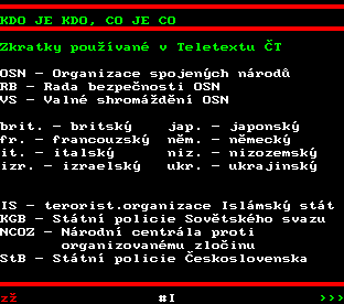 Teletext ČT, strana 599