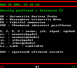 Teletext ČT, strana 599
