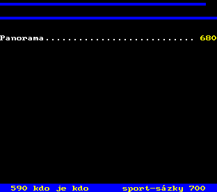 Teletext ČT, strana 600