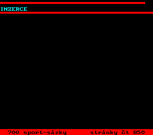 Teletext ČT, strana 800 - Inzerce