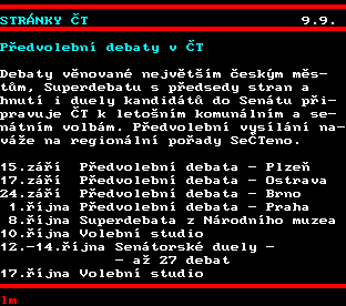 Teletext ČT, strana 852